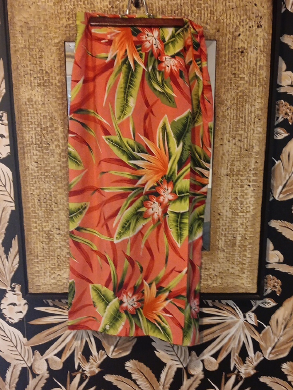 Worthington Coral Tropical Floral Skirt